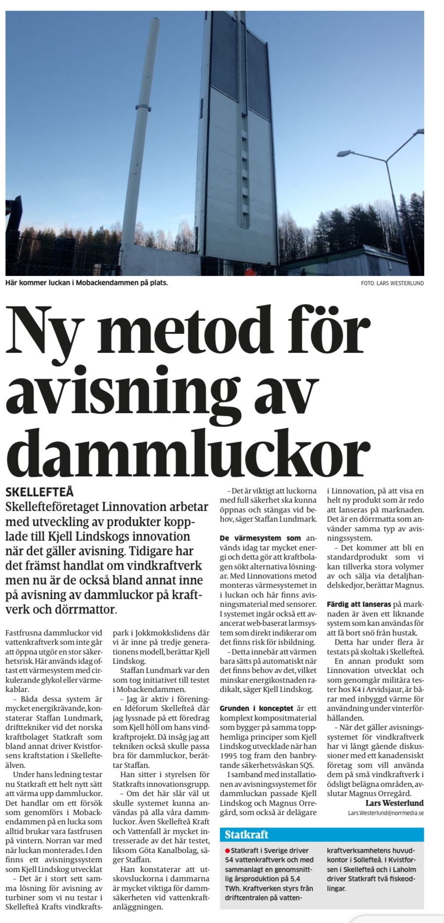 Norran reportage dammlucka